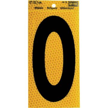 HY-KO Hy-Ko 5 In. Yellow Reflective Number 0