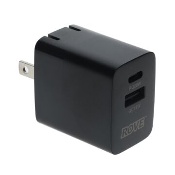 ROVE Dual Port (USB A & C) Wall Charger