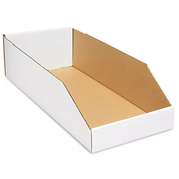 Corrugated Parts Bins - 8" x 18" x 4-1/2"