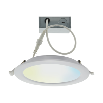 Satco 12 Watt - LED Direct Wire Downlight - 6 Inch - Tunable White - Round - Starfish IOT - 120 Volt - 850 Lumens
