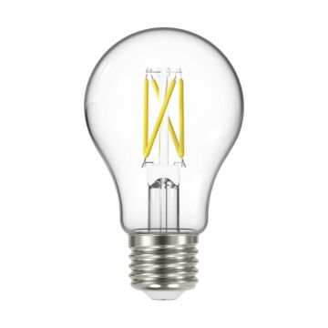 Satco 6.5 Watt - A19 LED Filament - Dusk to Dawn With PhotoCell - 2700K - Medium base - 320 deg. Beam Angle - 120 Volt