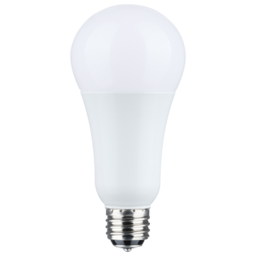 Satco 5/14/20 Watt A21 LED - 3-Way Lamp - Frost Finish - 3000K CCT - Medium Double Contact Base - 120 Volt