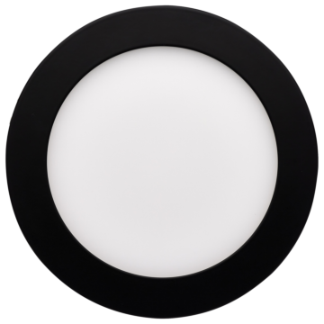 Satco 12 Watt LED Direct Wire Round Downlight (Black) 6 in.