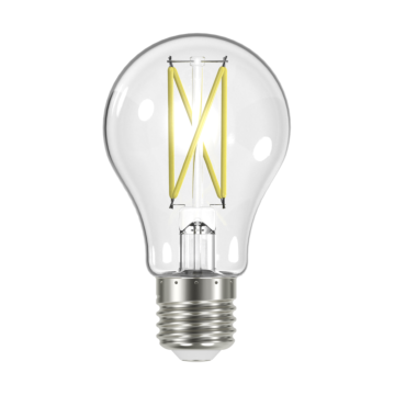 Satco 8 Watt A19 LED Filament - Clear - Medium Base - 5000K - 90 CRI - 120 Volt