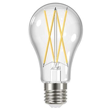 Satco 12 Watt A19 LED Filament - Clear - Medium base - 2700K - 120 Volt - 4-Pack