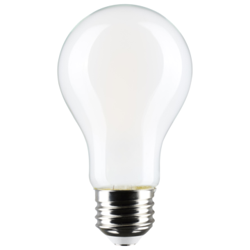 Satco 8 Watt A19 LED Filament - Soft White - 2700K - Medium Base - 120 Volt - 4-Pack