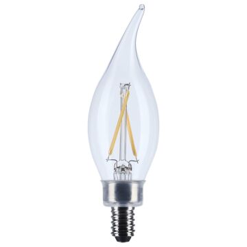 Satco 25W Candelabra 27k Flame LED Bulb