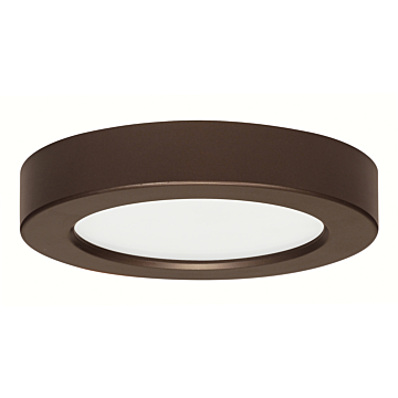 Satco 10.5 watt - 5.5" Flush Mount LED Fixture - 3000K - Round Shape - Bronze Finish - 120 volts