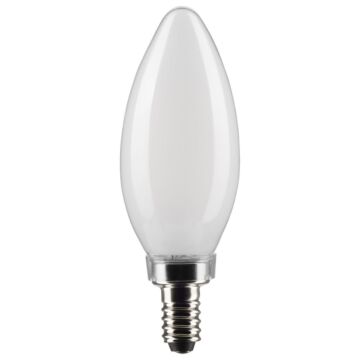 Satco LED 3W Candelabra Base Frosted Light Bulb 2pk