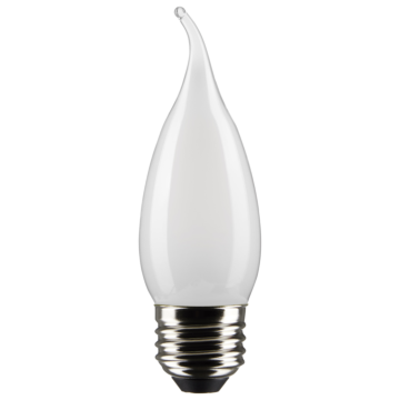 Satco 4 Watt CA10 LED Filament - Frosted - Medium Base - 2700K - 350 Lumens - 120 Volt - 2- Pack