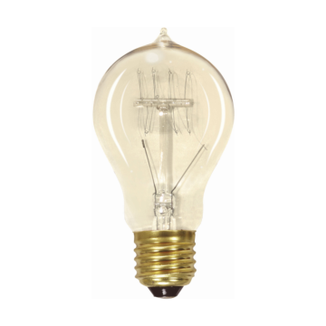 Satco 40 Watt A19 Incandescent - Clear - 3000 Average rated hours - 160 Lumens - Medium base - 120 Volt