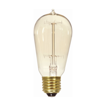 Satco 40 Watt ST19 Incandescent - Clear - 3000 Average rated hours - 160 Lumens - Medium base - 120 Volt
