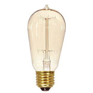 Satco 60 Watt ST19 Incandescent - Clear - 3000 Average rated hours - 240 Lumens - Medium base - 120 Volt