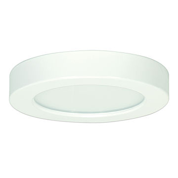Satco 10.5 watt - 5.5" Flush Mount LED Fixture - 3000K - Round Shape - White Finish - 120 volts