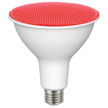 Satco 11.5 Watt PAR38 LED - Red - 90 degree Beam Angle - Medium base - 120 Volt
