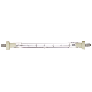Satco 300 Watt; Halogen; T3; Clear; 2000 Average rated hours; 5300 Lumens; Blade base; 120 Volt