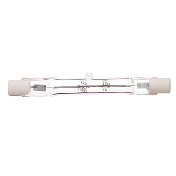 Satco 100 Watt - Halogen - T3 - Clear - 1500 Average rated hours - 1650 Lumens - Double Ended base - 78mm - 120 Volt - Carded