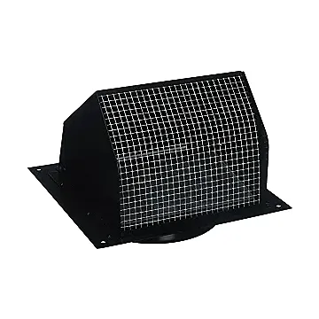Broan Steel Black 6 in Round Duct Wall Cap