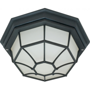 Satco Spider Cage Ceiling LIght (Black) 12 in.