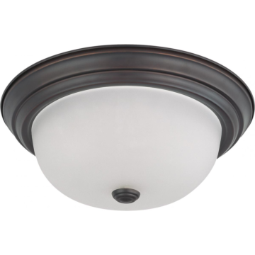 Satco Flush Mount Ceiling Light (Mahogany Bronze) 13 in.