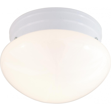 Satco Flush Mount Mushroom Light (White) 8 in.