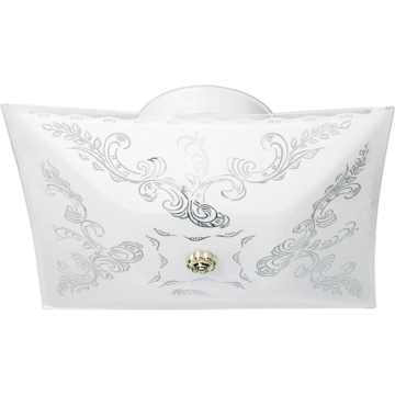 Satco Flush Mount Floral Ceiling Light (White) 12 in.