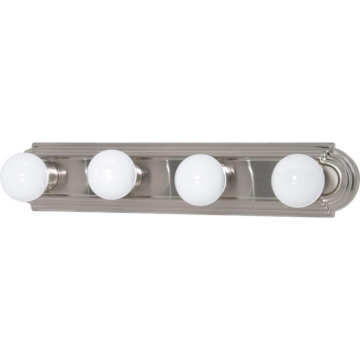 Satco 4-Light Race Track Vanity (Brushed Nickel) 24 in.