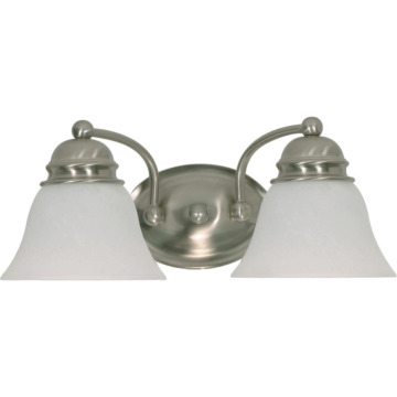 Satco Empire 2-Light Vanity (Brushed Nickel) 15 in.