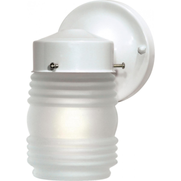 Satco Mason Jar Porch/Wall Light (White) 6 in.