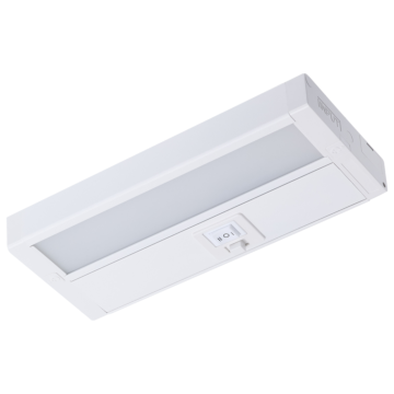 Satco 5 Watt - 8 Inch LED White Under Cabinet Light - 3K/4K/5K CCT Selectable - 50000 Hours - White Finish