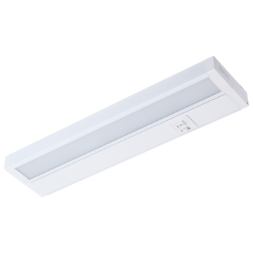 Satco 9 Watt - 14 Inch LED White Under Cabinet Light - 3K/4K/5K CCT Selectable - 50000 Hours - White Finish