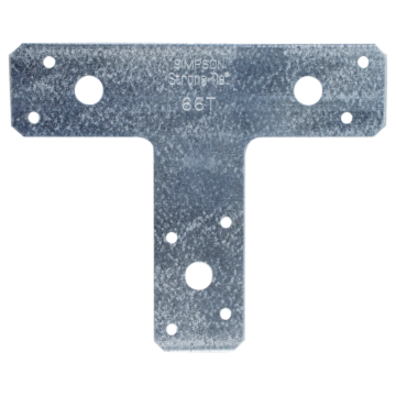 Simpson Strong-Tie 66T 14 Gauge Galvanized T Strap -  6 in. x 5 in.