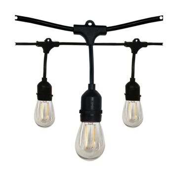 Satco 24FT - LED String Light - Includes 12-Light Filament LED bulbs - With Plug