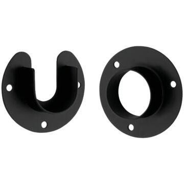 Stanley Home Designs 1-5/16 In. Zinc Closet Rod Socket, Oil Rubbed Bronze (2-Pack)