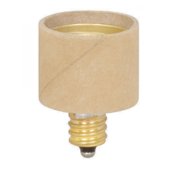 Satco Candelabra to Medium E12 - E26 Extender, 1" Overall Extension, 75W, 120V