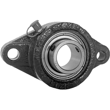 KML Standard  2 Bolt Flange  Bearing, 1-1/8" Set Screw Lock, Standard Race SBFT20618