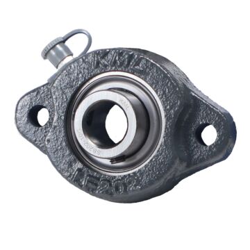 KML Compact 2 Bolt Flange  Bearing, 5/8" Set Screw Lock, Standard Race SBLF20210