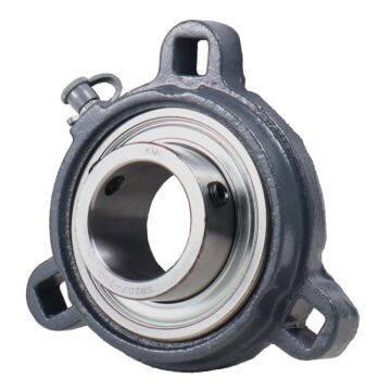 KML 3 bolt Flange Bearing Set Screw Lock, 1-3/8" Standard Race SBRFT2072