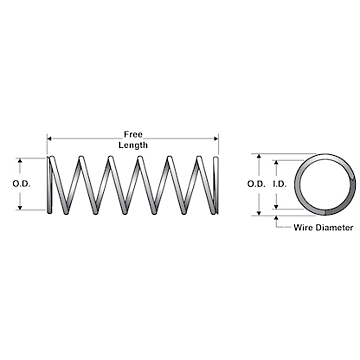 15/32 in 2-5/8 in SS Compression Spring