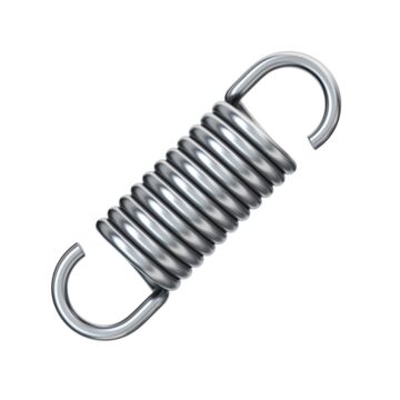 CENTURY SPRING 1/4 in 2-3/4 in 24.38 mm SS Extension Spring
