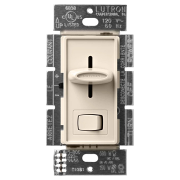 Lutron SKYLARK CFL/LED DIMMER LIGHT ALMOND CLAM
