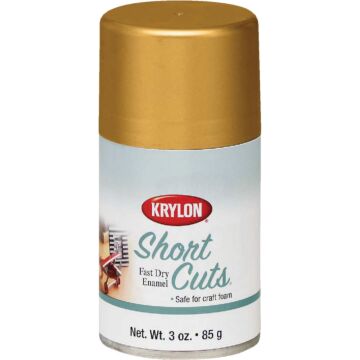 Krylon Short Cuts Enamel Spray Paint (Metallic - Gold Leaf) 3 oz
