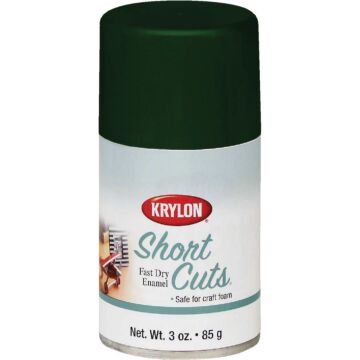 Krylon Short Cuts Enamel Spray Paint (High Gloss - Hunter Green) 3 oz