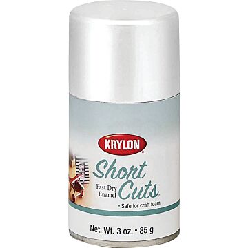 Krylon Short Cuts Enamel Spray Paint (Gloss - White) 3 oz