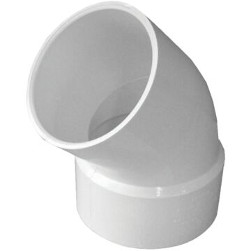 IPEX 3 In. SDR 35 45 Deg. PVC Sewer and Drain Street Elbow (1/8 Bend)