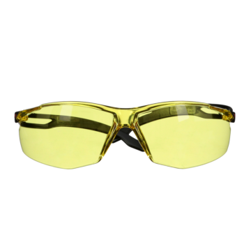 3M SecureFit 500 Series SF503SGAF-BLK, Black, Scotchgard Anti-Fog Coating, Amber AF-AS Lens