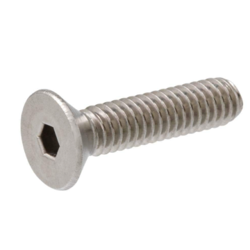 Flat Socket Head Cap Screw, Coarse Thread, 1/4-20, 2" Length, Non-Standard, Stainless Steel A2 (18-8)