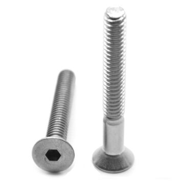 10-32 x 1-1/4" Flat Socket Head Cap Screw, Fine Thread, Stainless Steel 