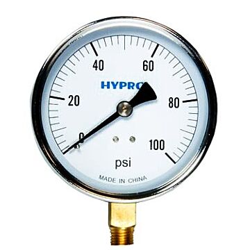 Valley Industries 4 in 0 - 100 psi 1/4 in MNPT Single Scale Pressure Gauge