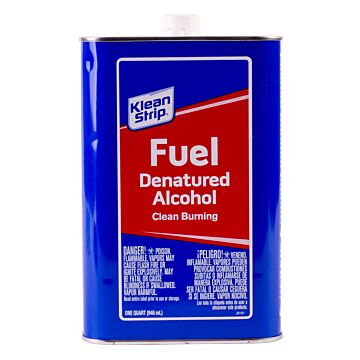 Klean-Strip Denatured Alcohol Liquid Fuel (Water White) 1 qt